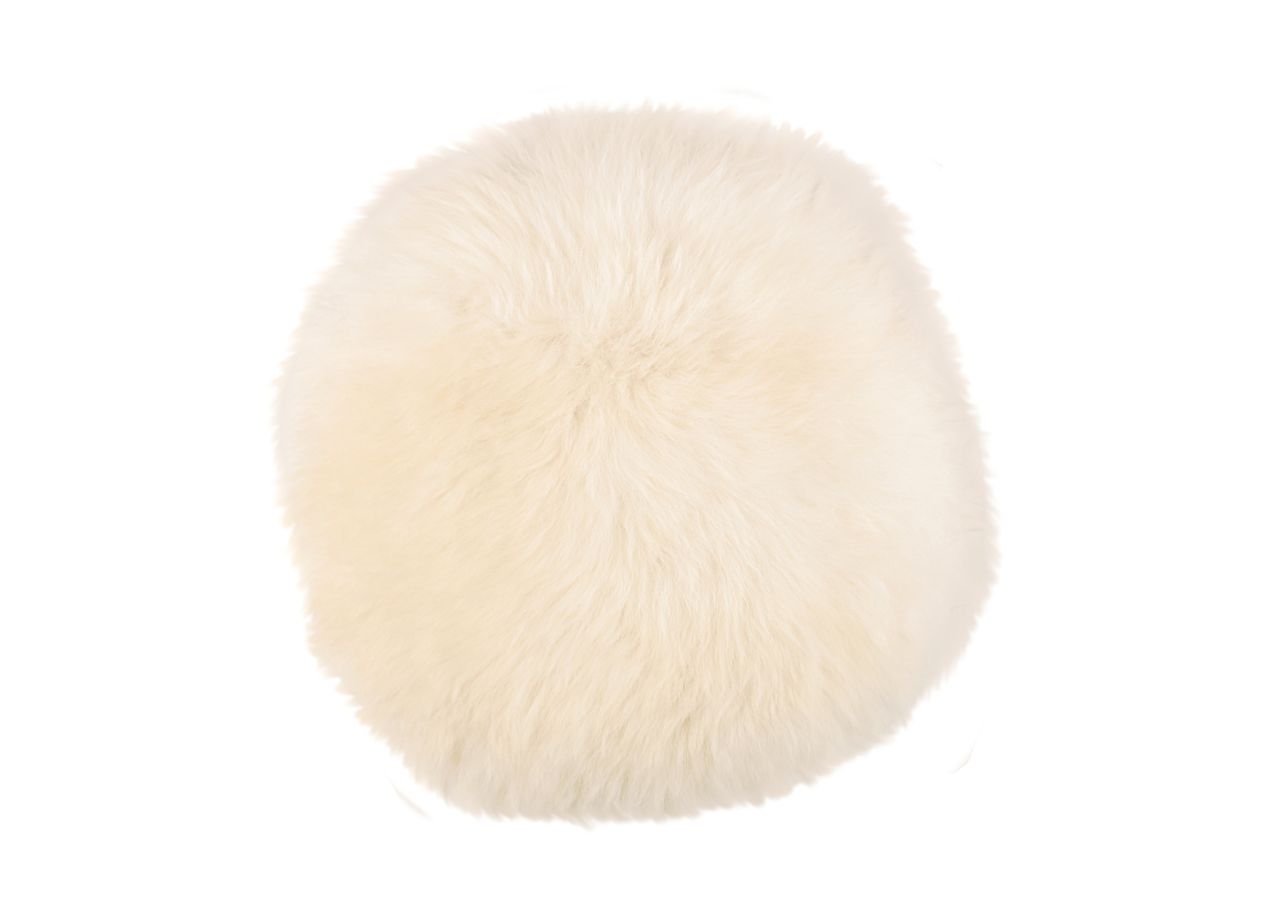 Sitzauflage rund, einseitig Fell