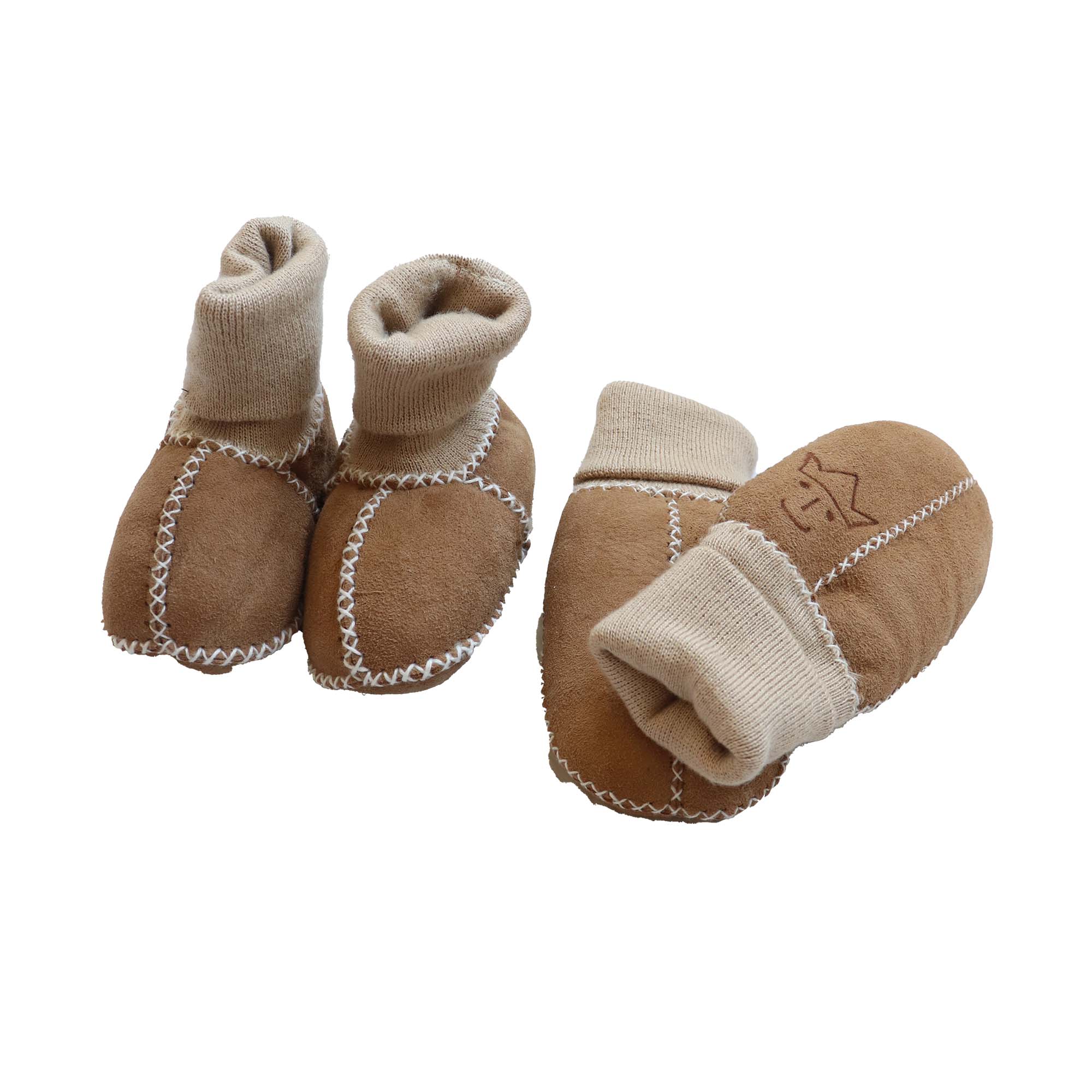 Set Babyschuh und Fäustel Knitt
