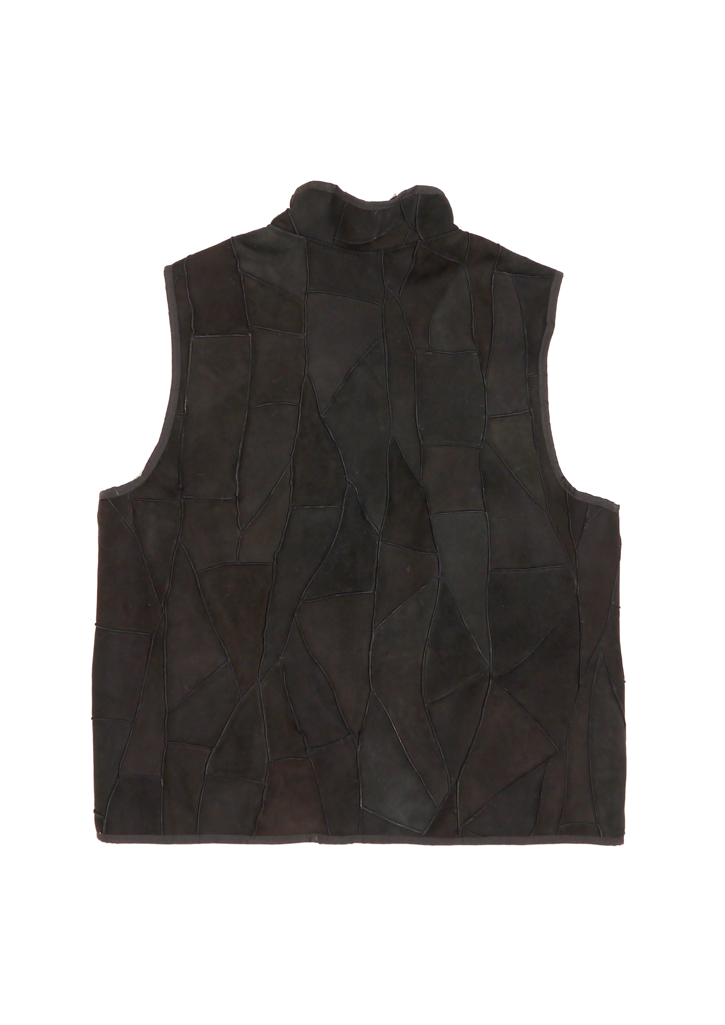 Lammfell Herrenweste mit Stehkragen