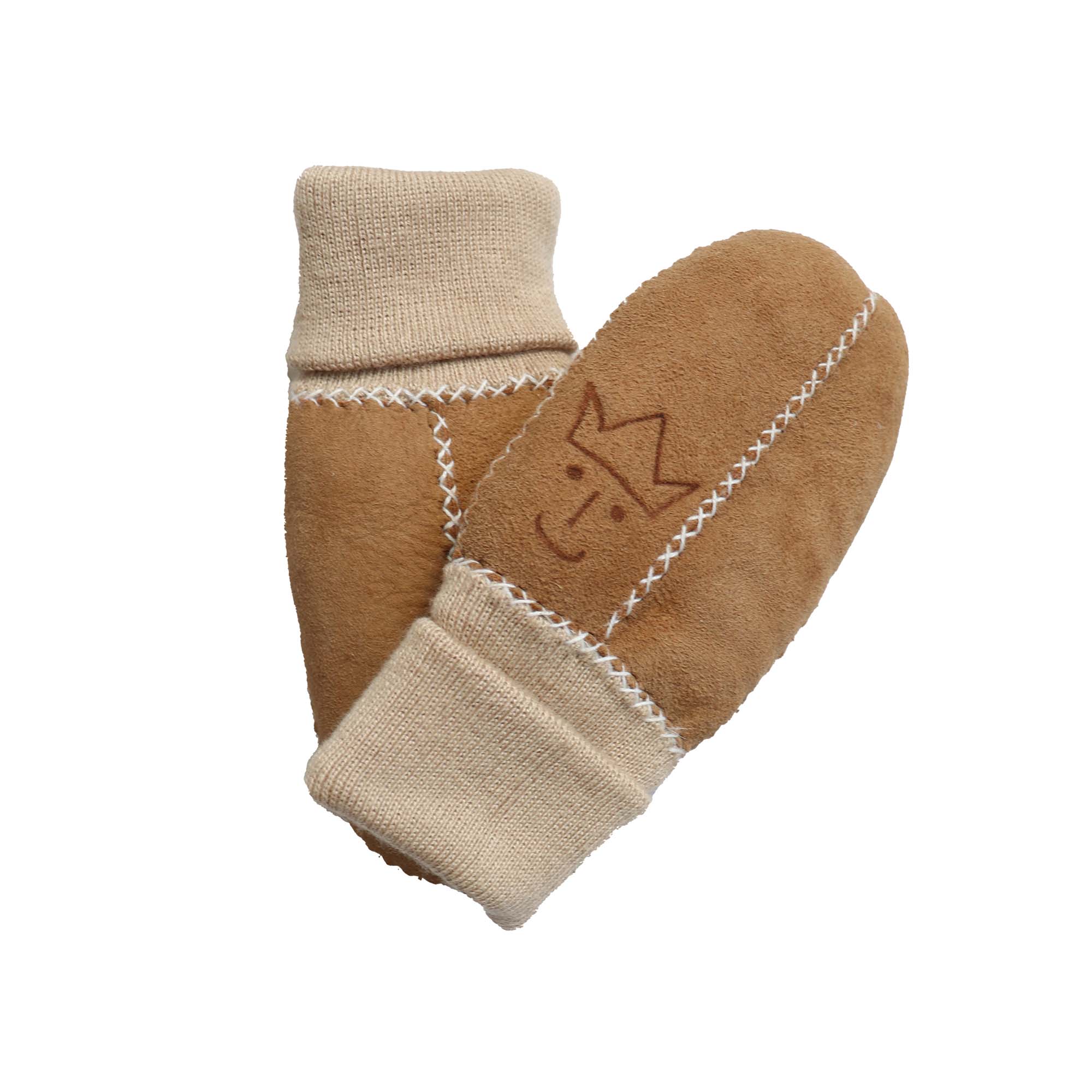 Babyfäustel Knitt beige