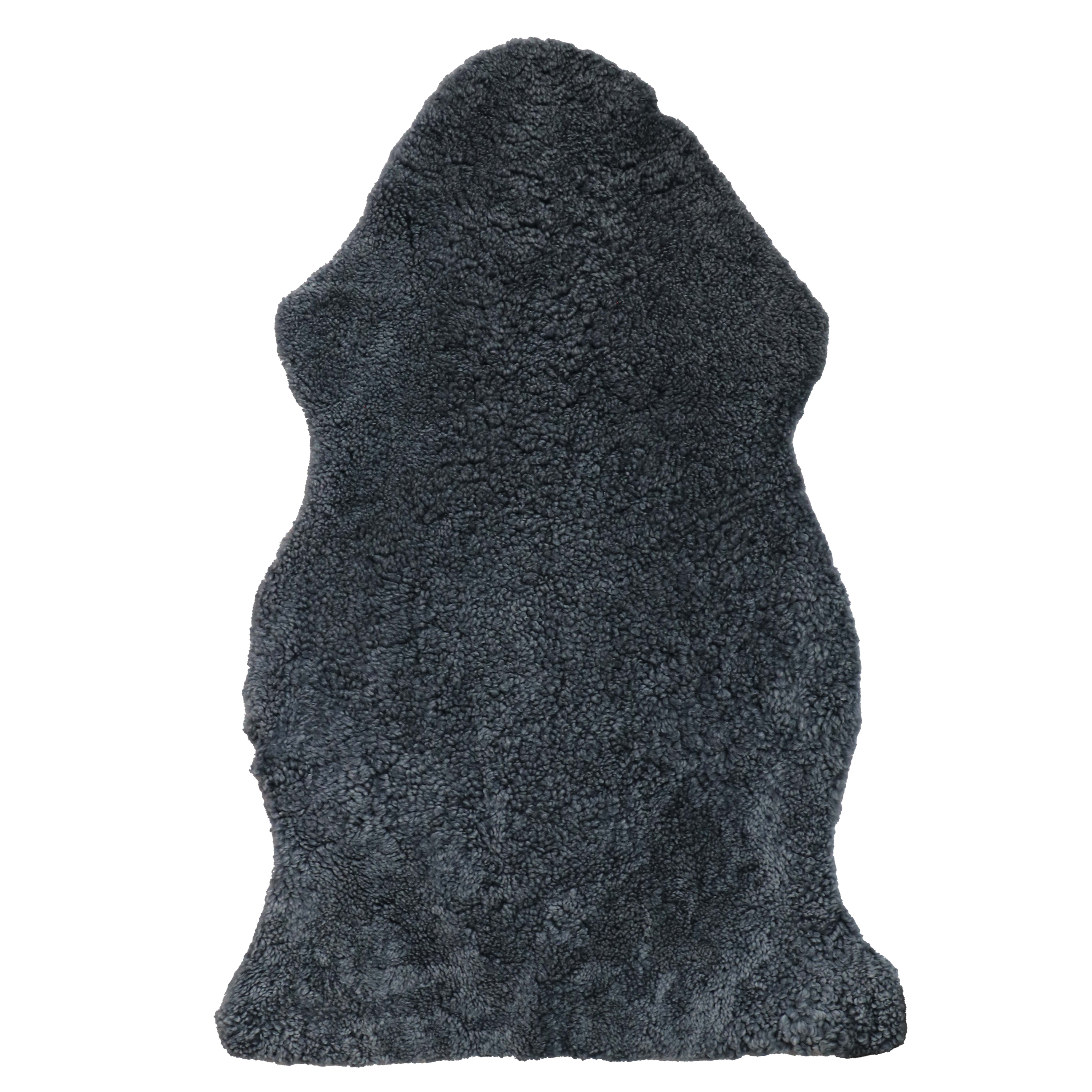 Lammfell curly 90-94 cm, Fb. graphit
